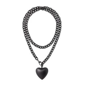 Roxanne Assoulin The Puffy Heart Necklace in Black